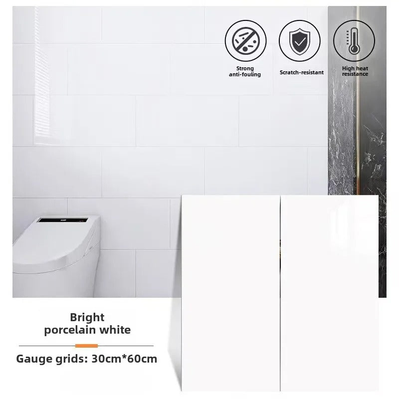 Vinylia Marble-Look Self-Adhesive Floor Tiles (30x60cm)