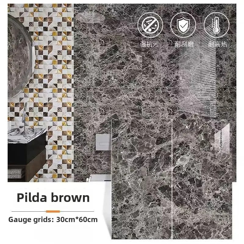 Vinylia Marble-Look Self-Adhesive Floor Tiles (30x60cm)