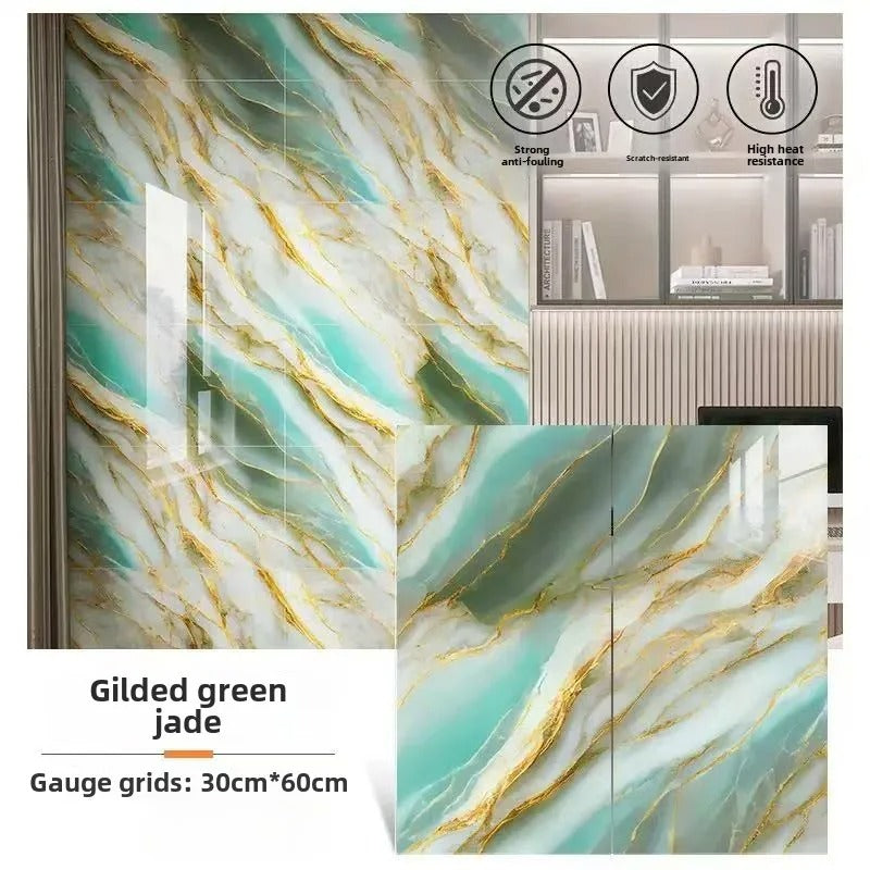 Vinylia Marble-Look Self-Adhesive Floor Tiles (30x60cm)