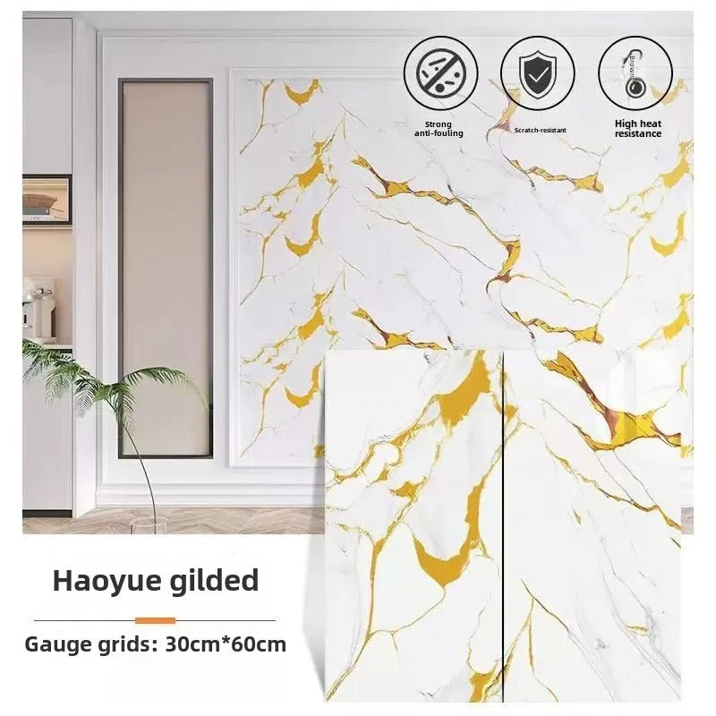 Vinylia Marble-Look Self-Adhesive Floor Tiles (30x60cm)