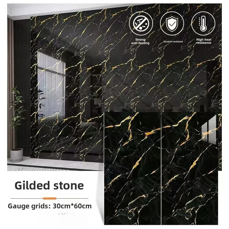 Vinylia Marble-Look Self-Adhesive Floor Tiles (30x60cm)