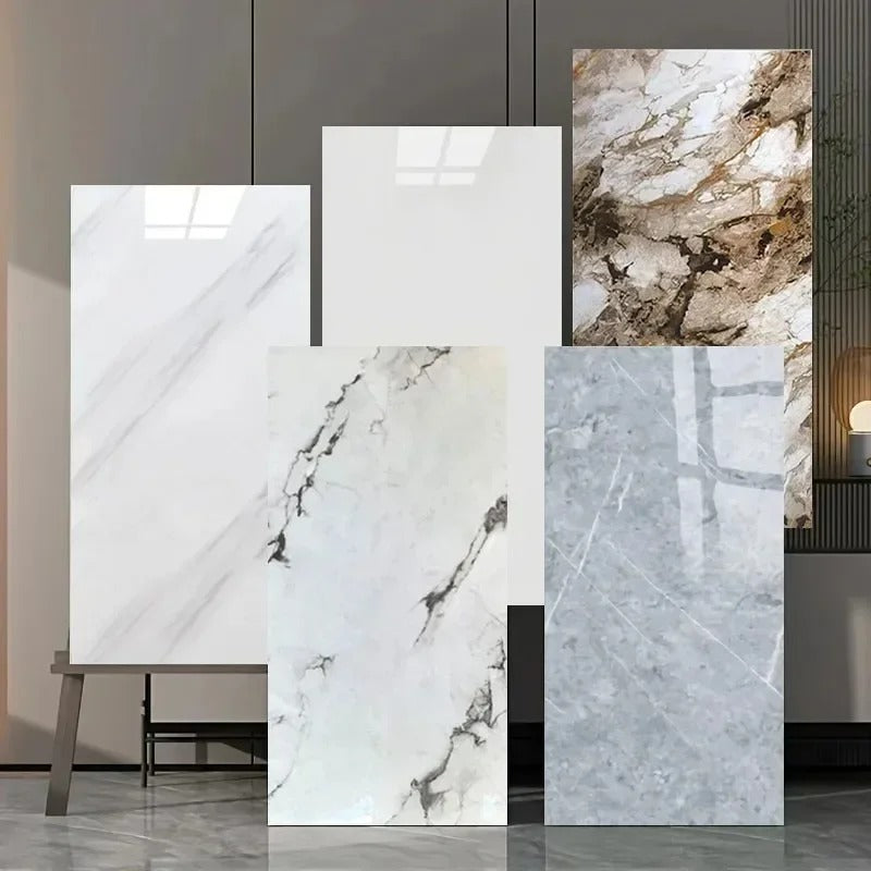 Vinylia Marble-Look Self-Adhesive Floor Tiles (30x60cm)