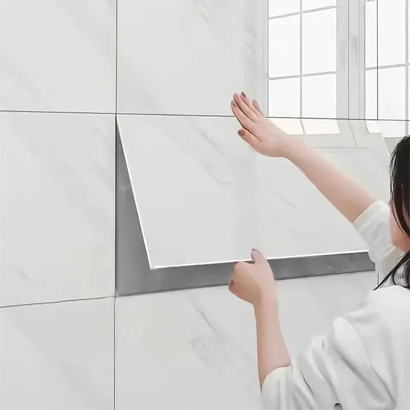 Vinylia Marble-Look Self-Adhesive Floor Tiles (30x60cm)