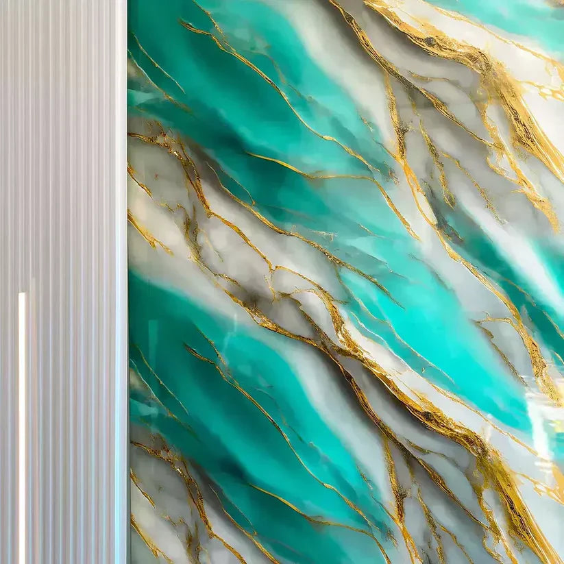 Vinylia® Marble-Effect Vinyl Tiles (2.7 m x 1 m)