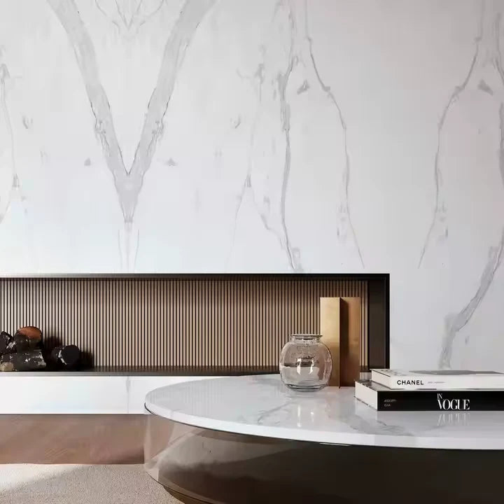 Vinylia® Marble-Effect Vinyl Tiles (2.7 m x 1 m)