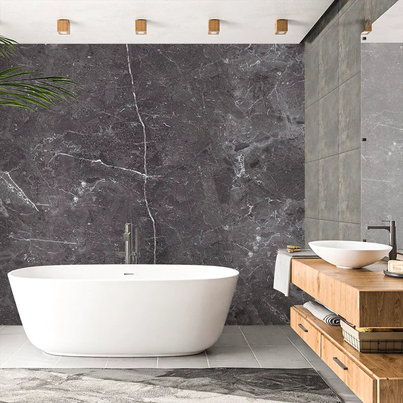Vinylia® Marble-Effect Vinyl Tiles (2.7 m x 1 m)